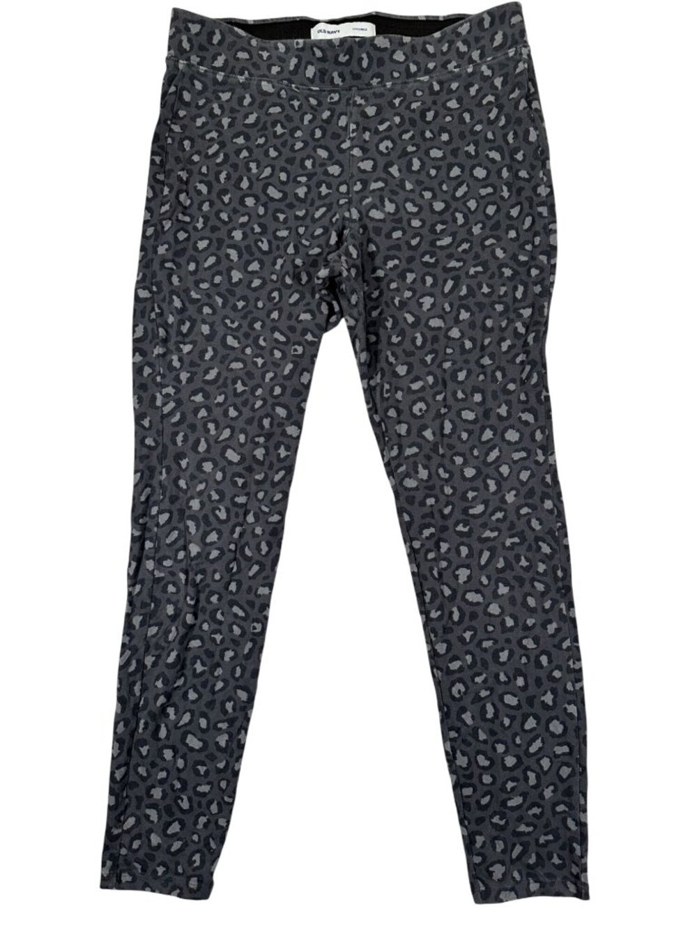 Old Navy Womens Leopard Print Leggings Gray Stretch Size Small Casual Wear